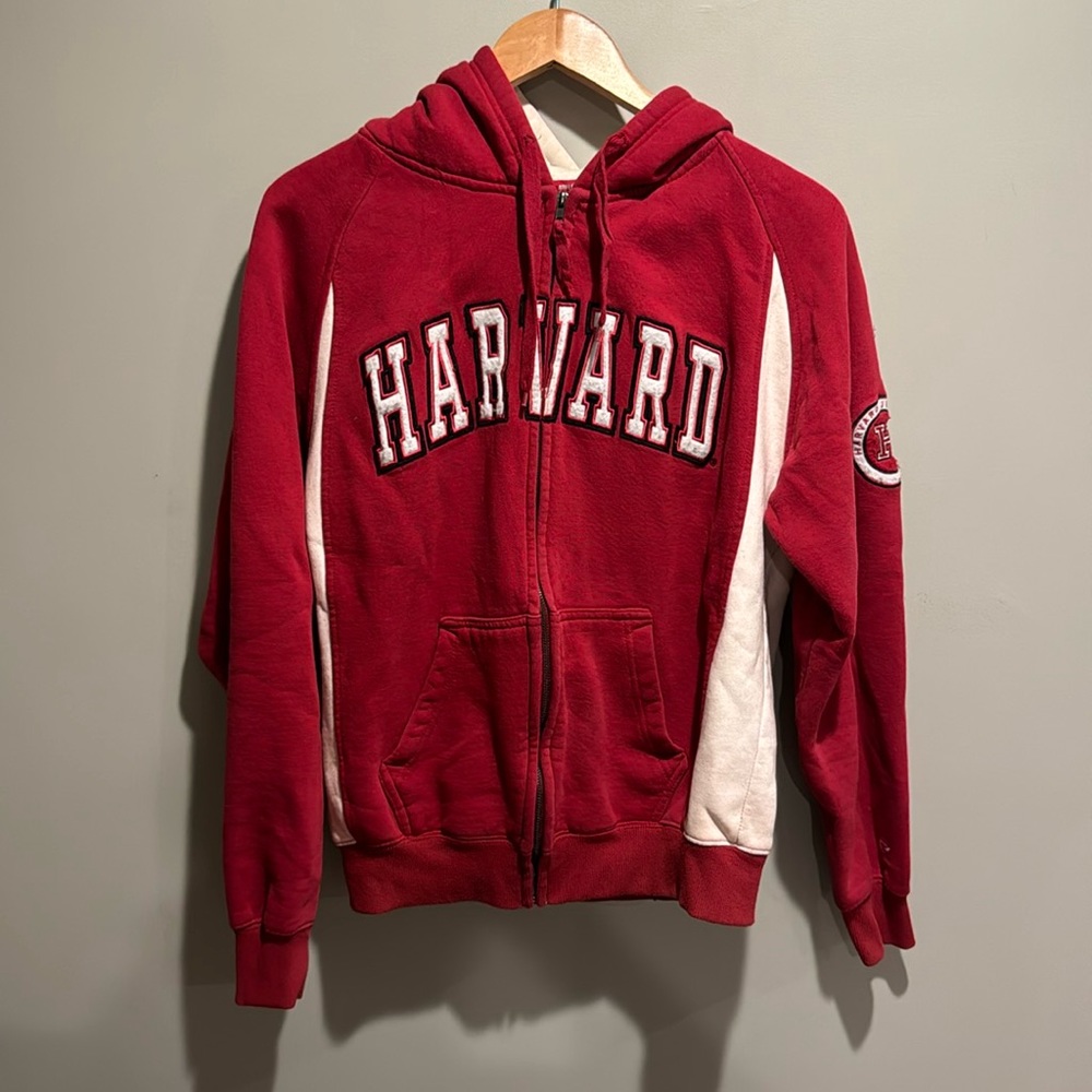 Harvard University Red zip up sweater
